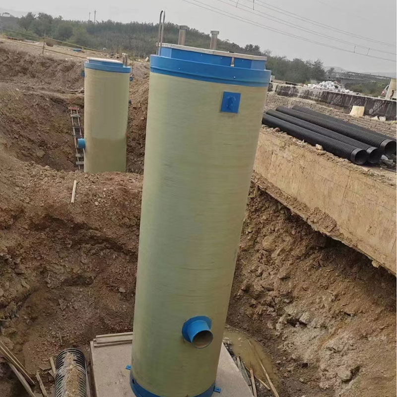 Estación de bombeo de elevación de aguas residuales integrada FRP